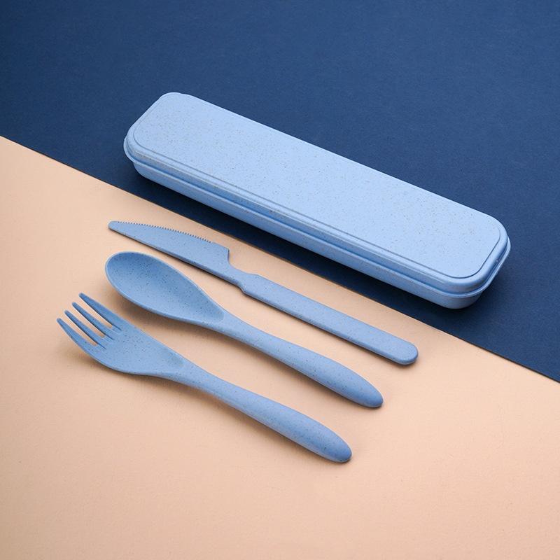 Camp Utensil Set - Wheat Straw Cutlery Set Knife Fork