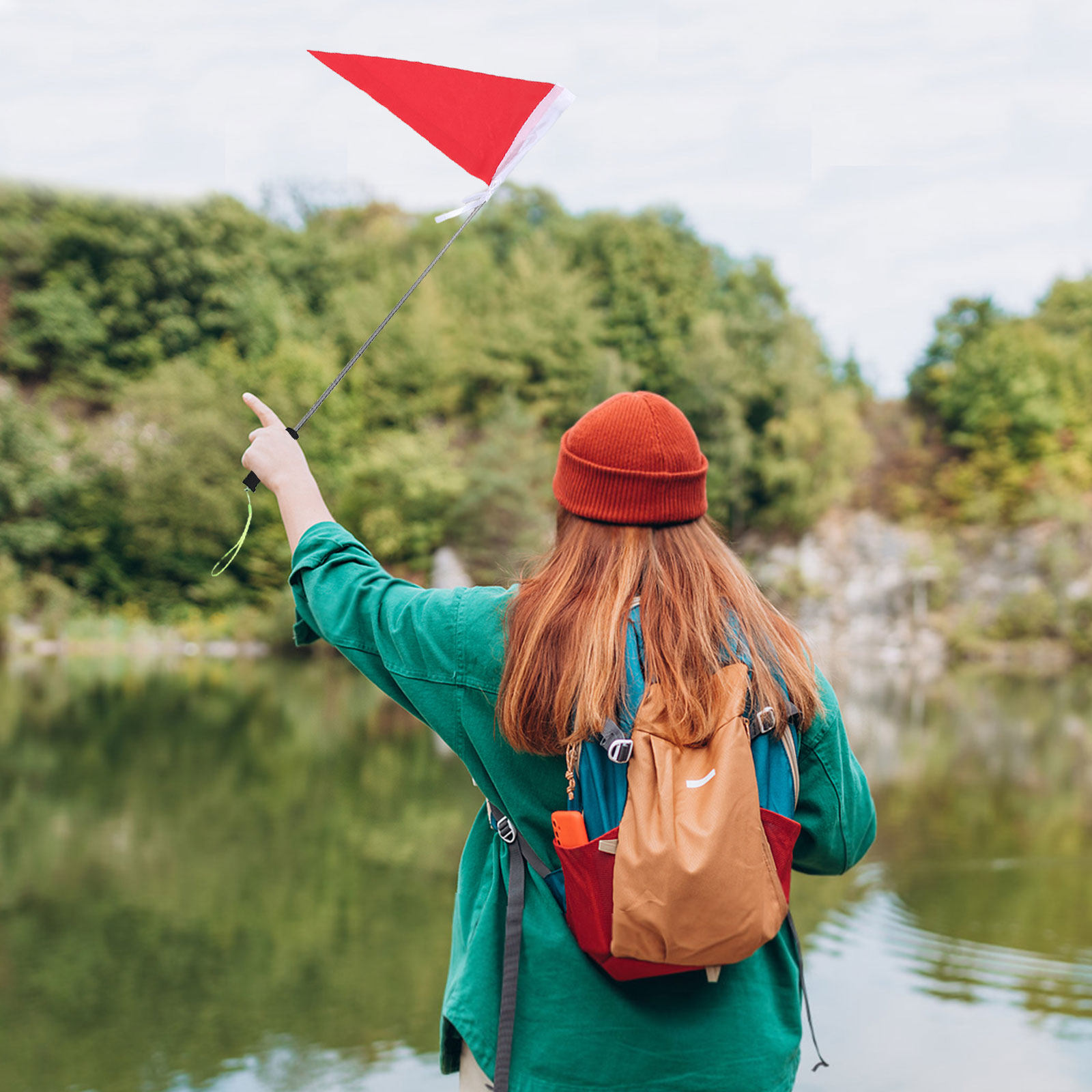 Outdoor Camping Activities - 2Set Student Tour Guide Flag Pole