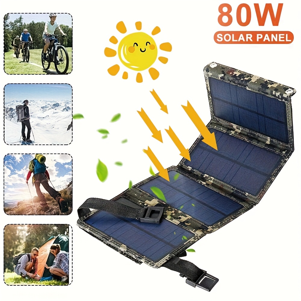 Outdoor In Camping - [Solar Panel] 80W Portable Folding Solar