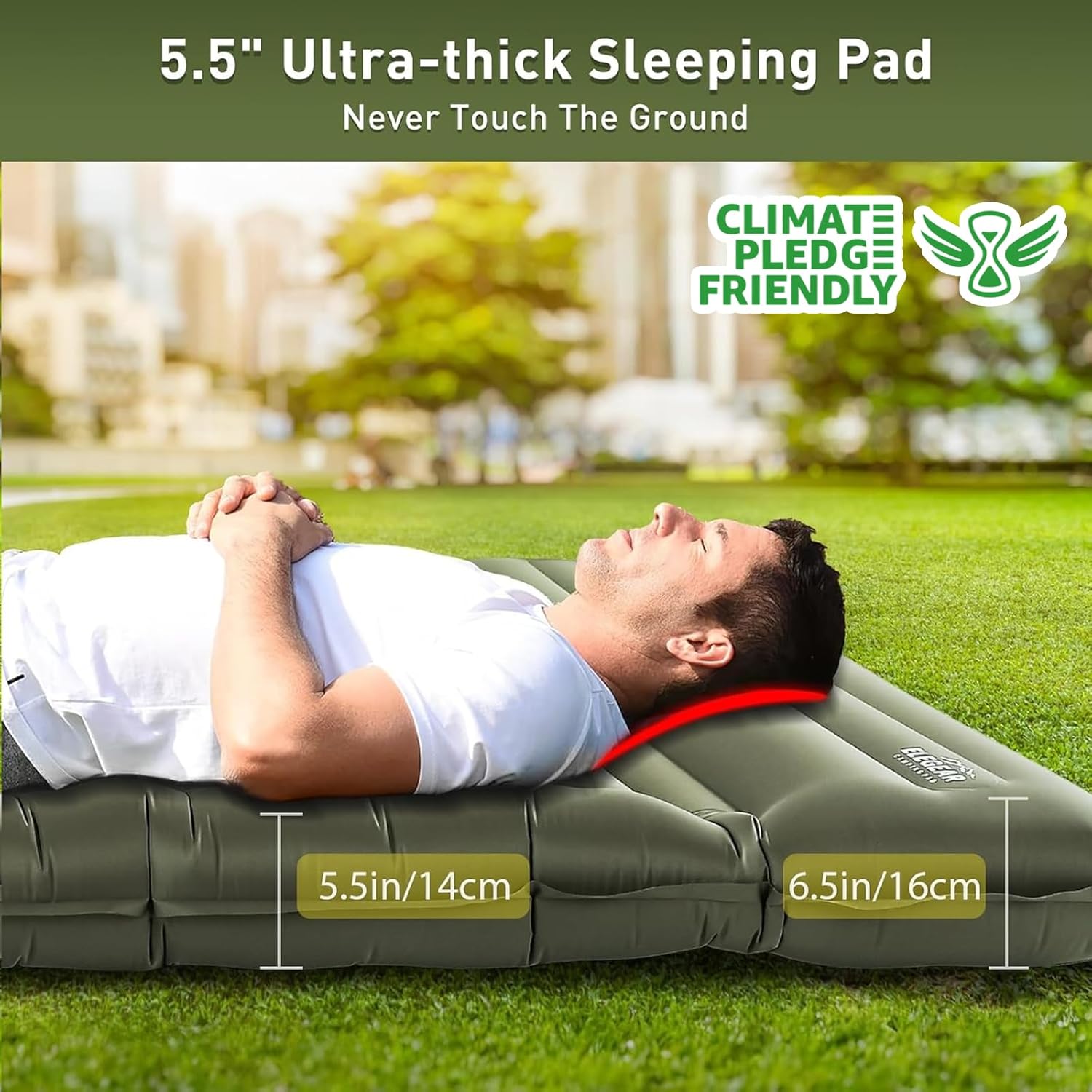 5.5 Inch Full Size Two-Person  - Outdoor Camping Inflatable Tent 评论和价格
