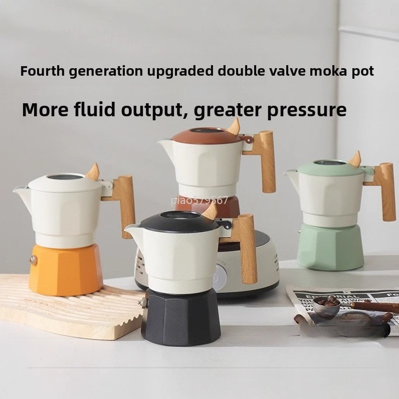 Valve Moka Pot 3 Bar Stovetop  - Camp Percolator Coffee 评论和价格