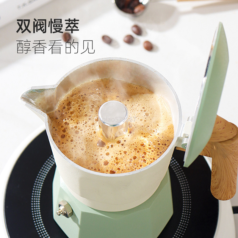 Valve Moka Pot 3 Bar Stovetop  - Camp Percolator Coffee 评论和价格