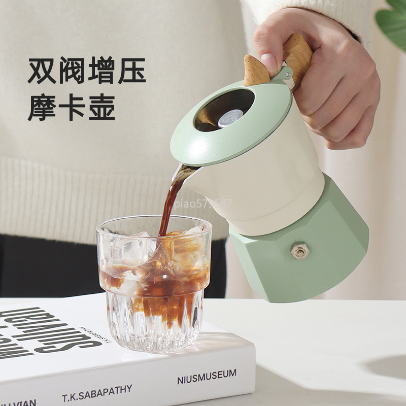 Valve Moka Pot 3 Bar Stovetop  - Camp Percolator Coffee 评论和价格