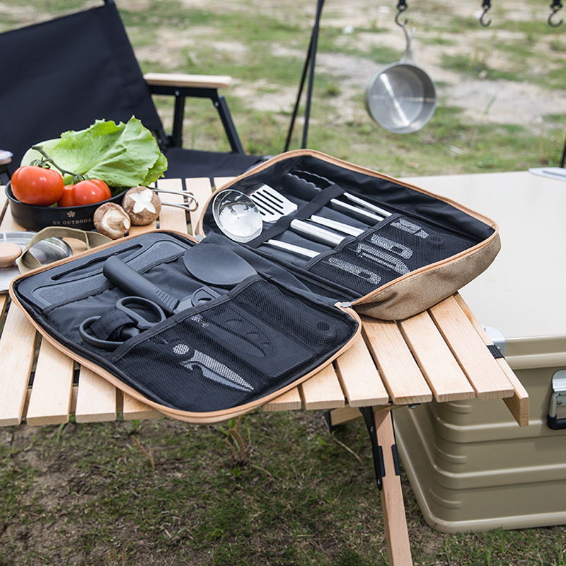 8pcs Camping Kitchen Cookware  - Camp Utensil Set 评论和价格