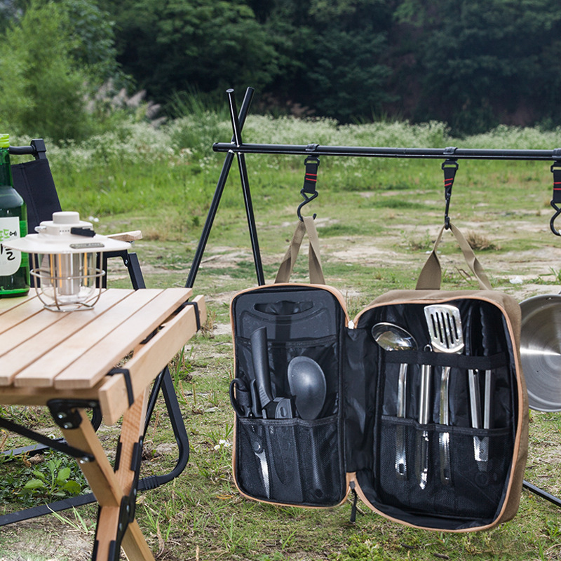 8pcs Camping Kitchen Cookware  - Camp Utensil Set 评论和价格