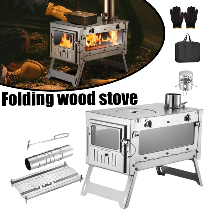 430 Stainless Steel Portable T - Outdoor Camping Stove Wood 评论和价格