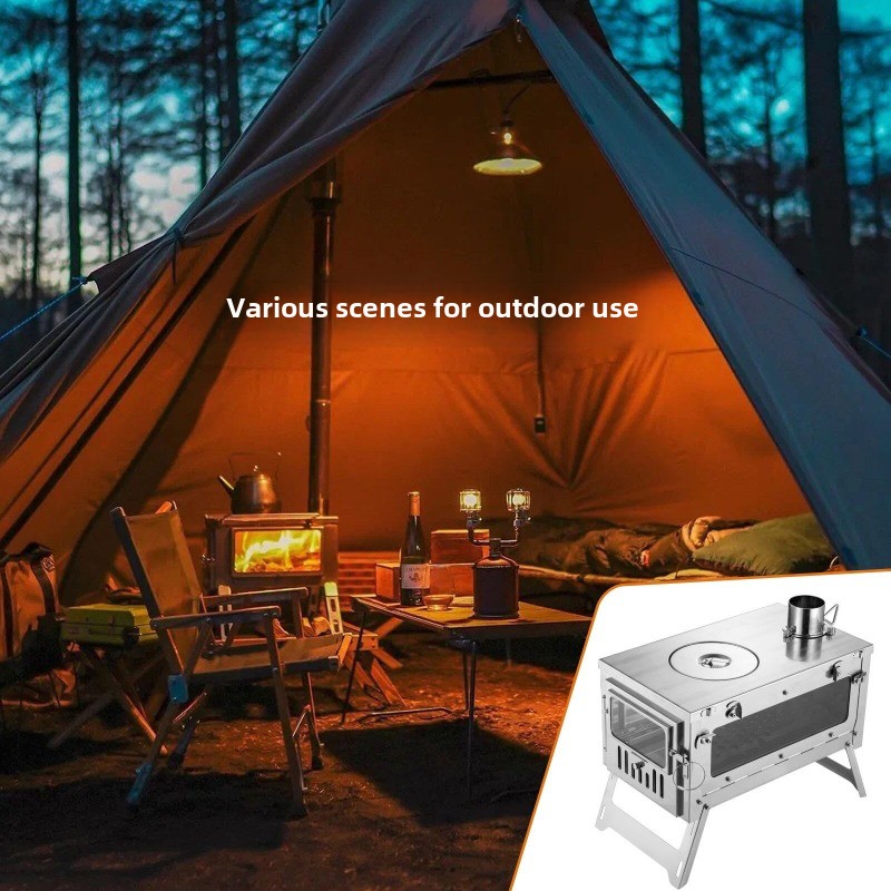 430 Stainless Steel Portable T - Outdoor Camping Stove Wood 评论和价格