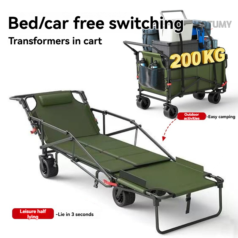 Foldable Camping Wagon with Ta - Outdoor Camping Trolley 评论和价格