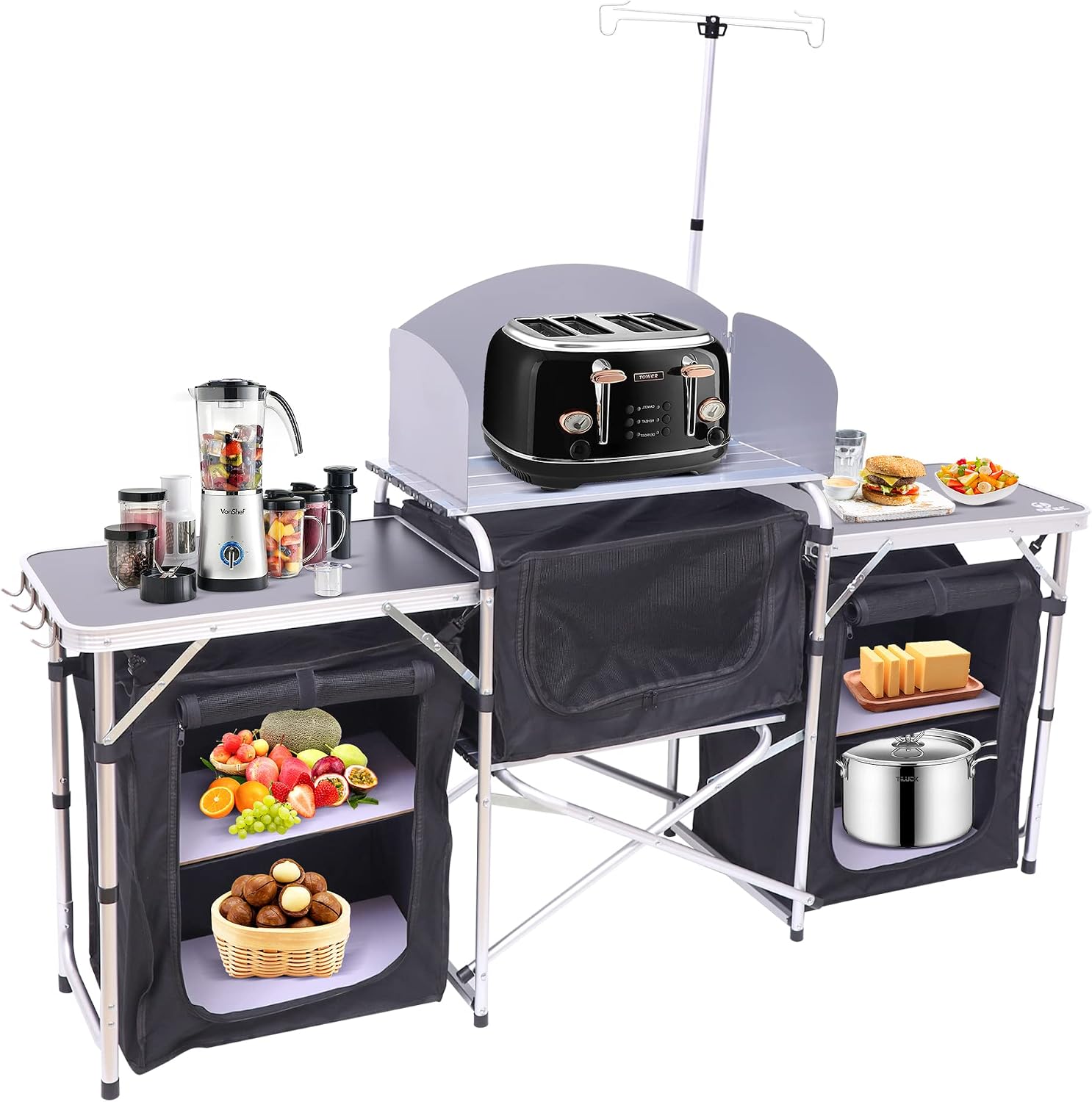 Folding Camping Kitchen Table  - Outdoor Camping Cooking Table 评论和价格