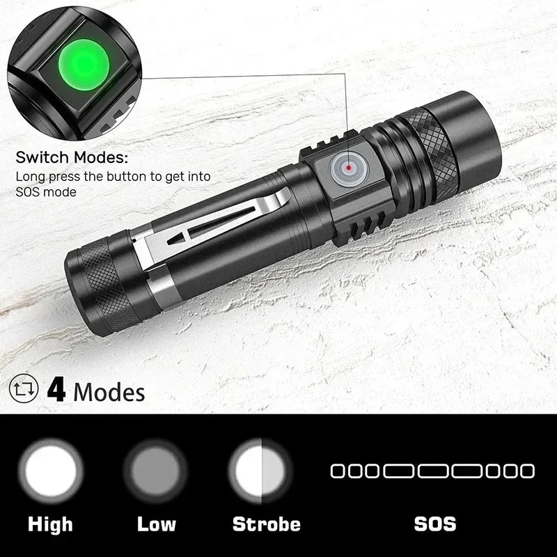 Rechargeable T6 Handheld Flash - Outdoor Camping Items 评论和价格