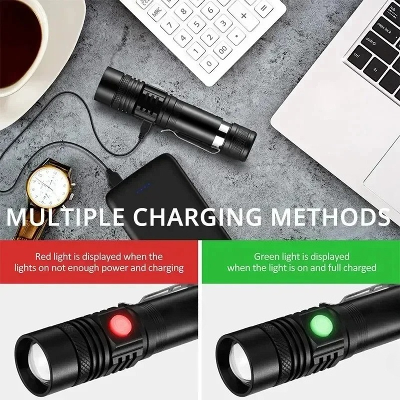Rechargeable T6 Handheld Flash - Outdoor Camping Items 评论和价格