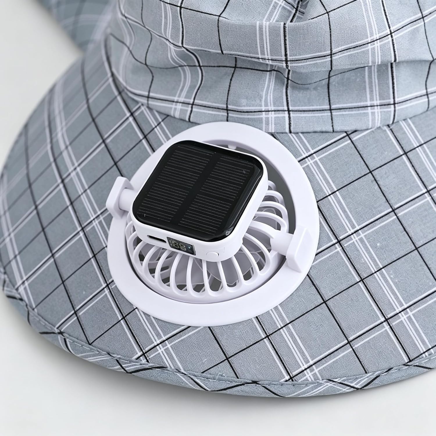 1PC Solar Power Neck Guard Fan - Outdoor Camping Hat 评论和价格