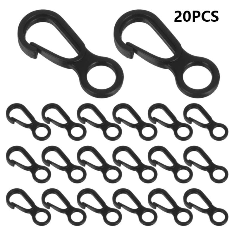 20Pcs Durable Black Plastic Sn - Outdoor Camping Activities 评论和价格