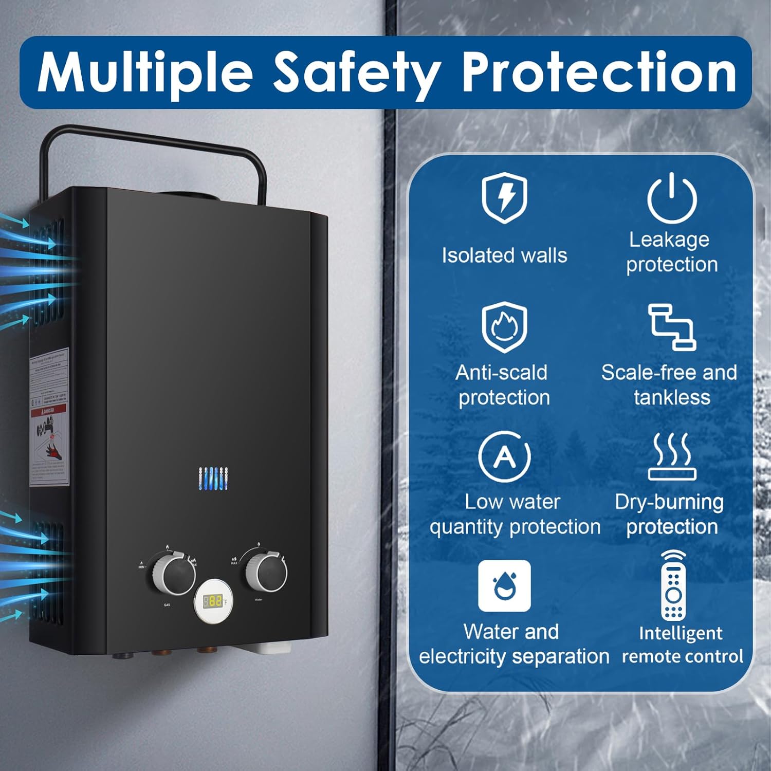 Tankless Water Heater Propane, - Outdoor Camping Van 评论和价格