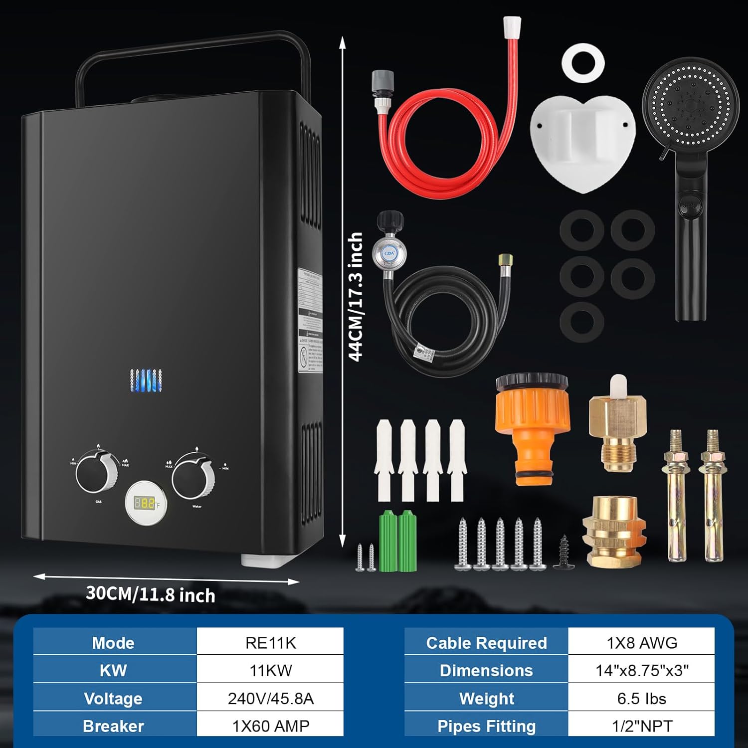 Tankless Water Heater Propane, - Outdoor Camping Van 评论和价格