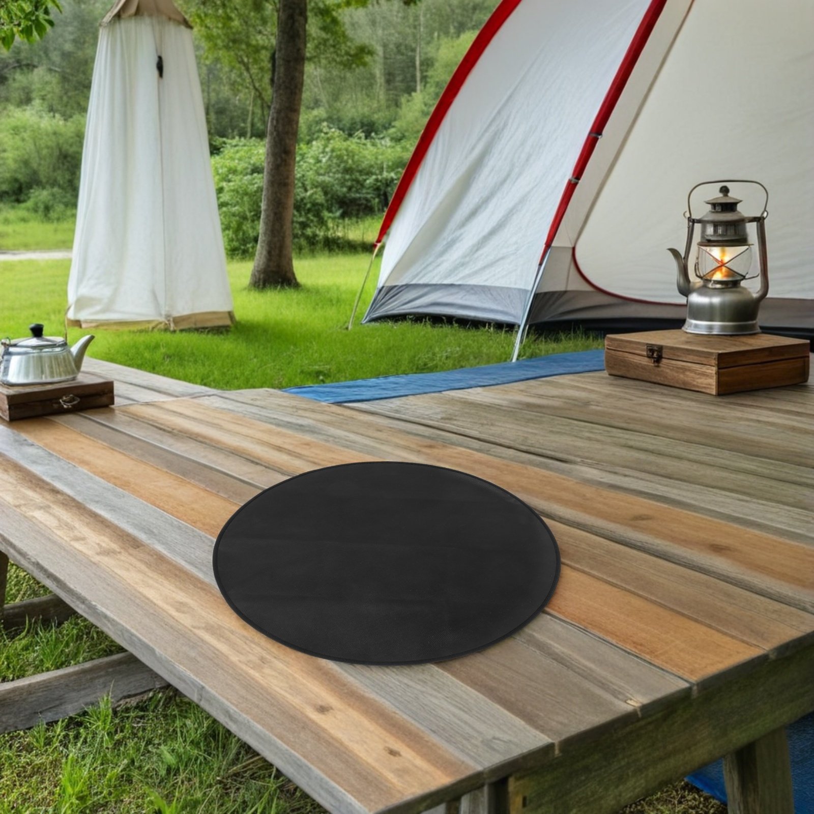 Round Heat Resistant Fireproof - Outdoor Camping Decke 评论和价格