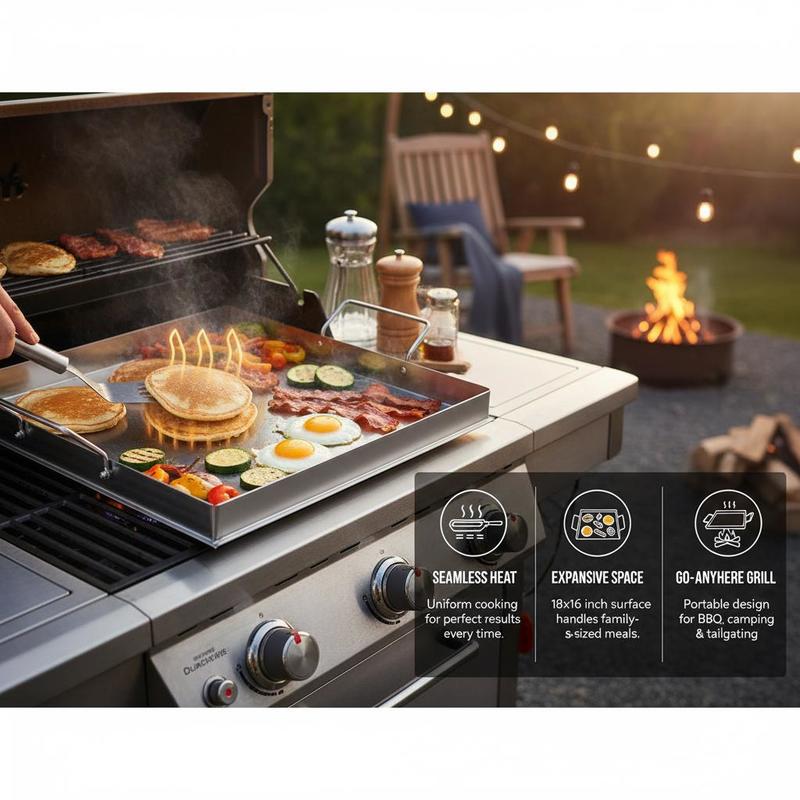 Universal Flat Top Griddle 18x - Outdoor Camping Activities 评论和价格