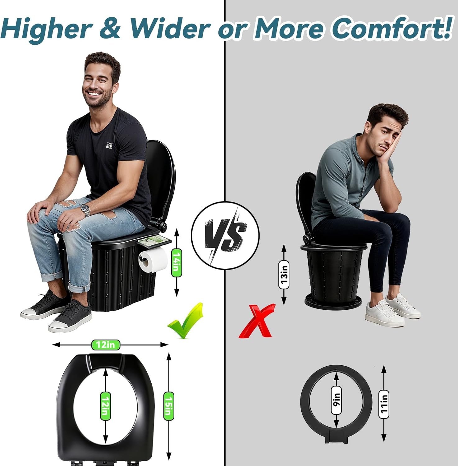 Portable Folding Toilet, Trave - Outdoor Camping Van 评论和价格