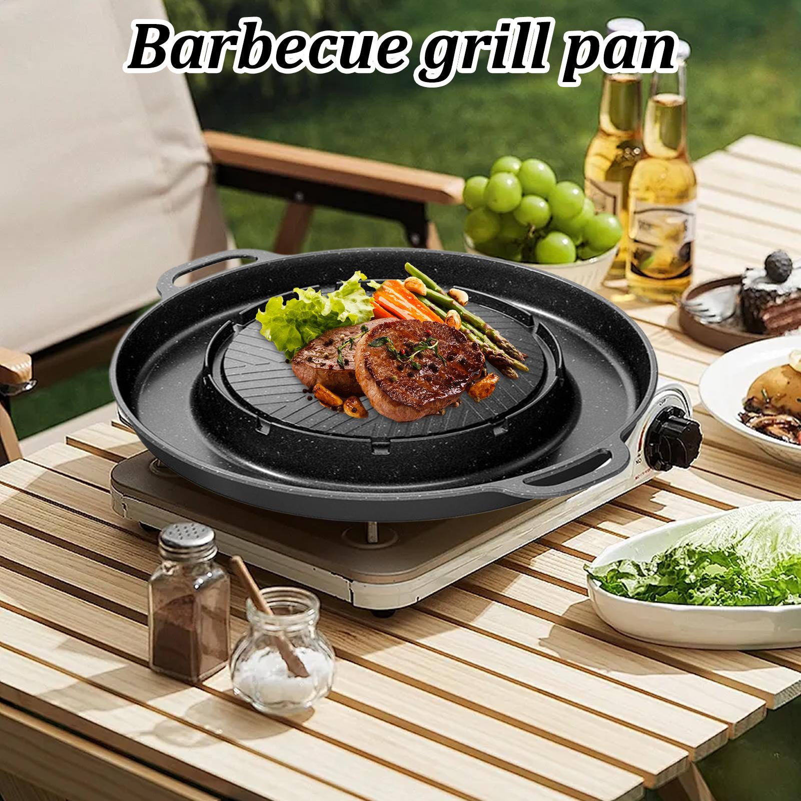 2-in-1 Grill & Hot Pan for Sto - Outdoor Camping Cooking Table 评论和价格