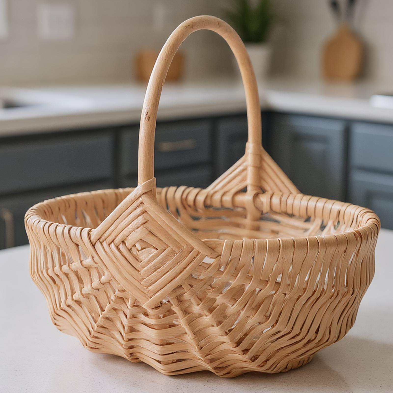 Woven Wicker Picnic Basket Wit - Outdoor Camping Activities 评论和价格
