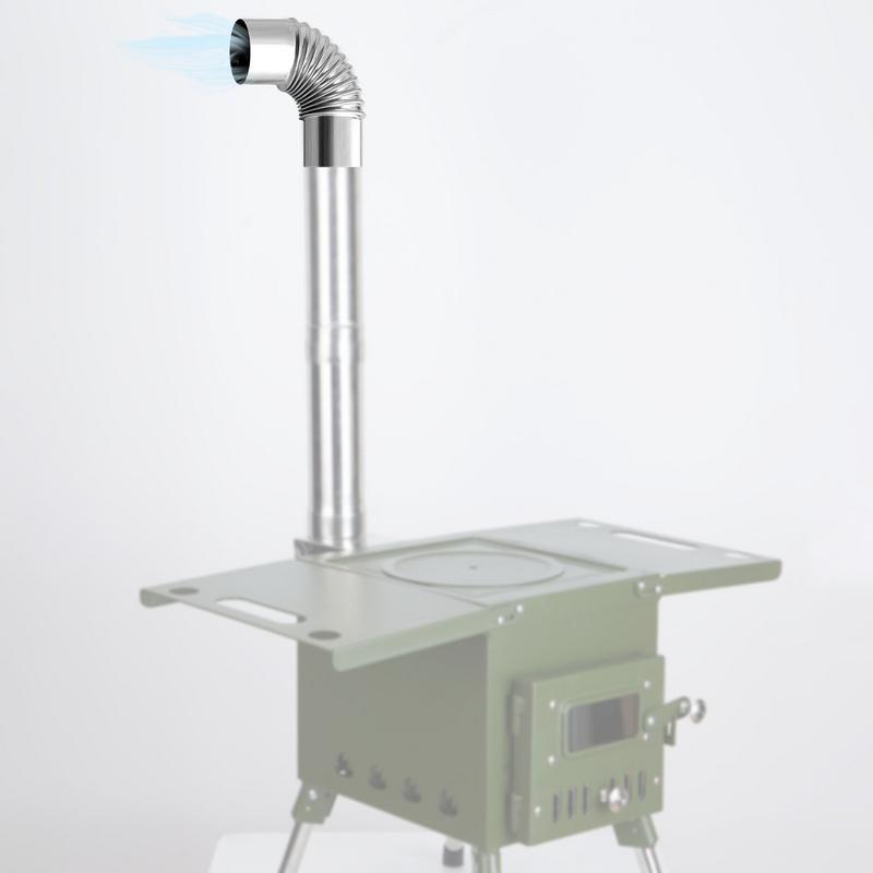 60/75mm Stainless Steel 90 Deg - Outdoor Camping Stove Wood 评论和价格