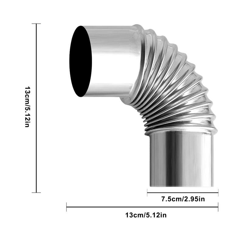 60/75mm Stainless Steel 90 Deg - Outdoor Camping Stove Wood 评论和价格