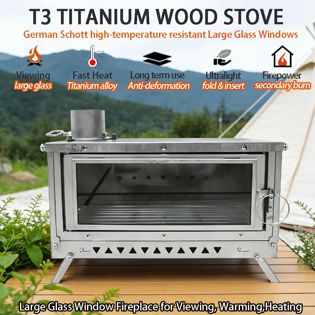 DANCHEL T3 Titanium Tent Stove - Outdoor Camping Stove Wood 评论和价格
