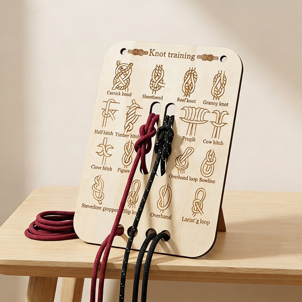 Knot Tying Learning Board Rope - Camp Utensil Set 评论和价格