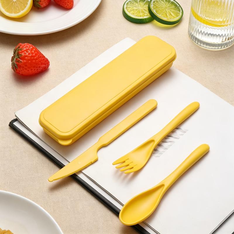 Wheat Straw Cutlery Set Knife  - Camp Utensil Set 评论和价格