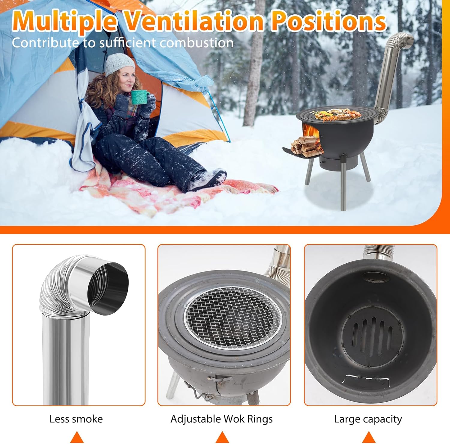 Portable Wood Burning Rocket S - Outdoor Camping Stove Wood 评论和价格