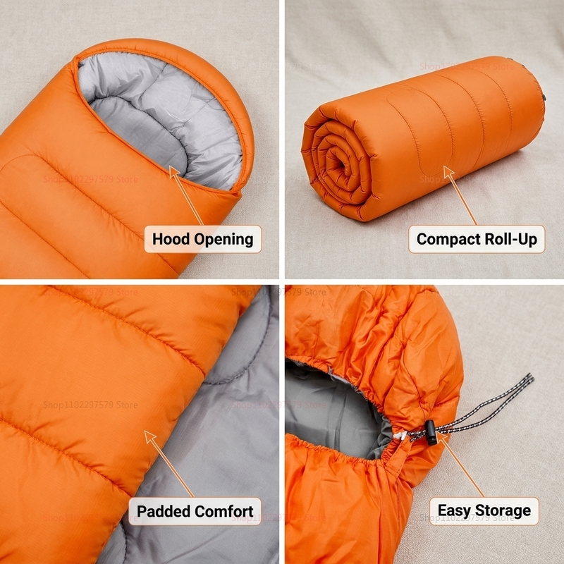 Camping sleeping bag light 4 s - Outdoor Camping In Winter 评论和价格