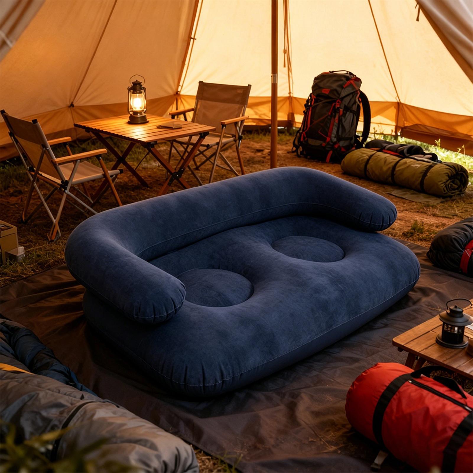 135X66X45cm Flocked Inflatable - Outdoor Camping Decke 评论和价格
