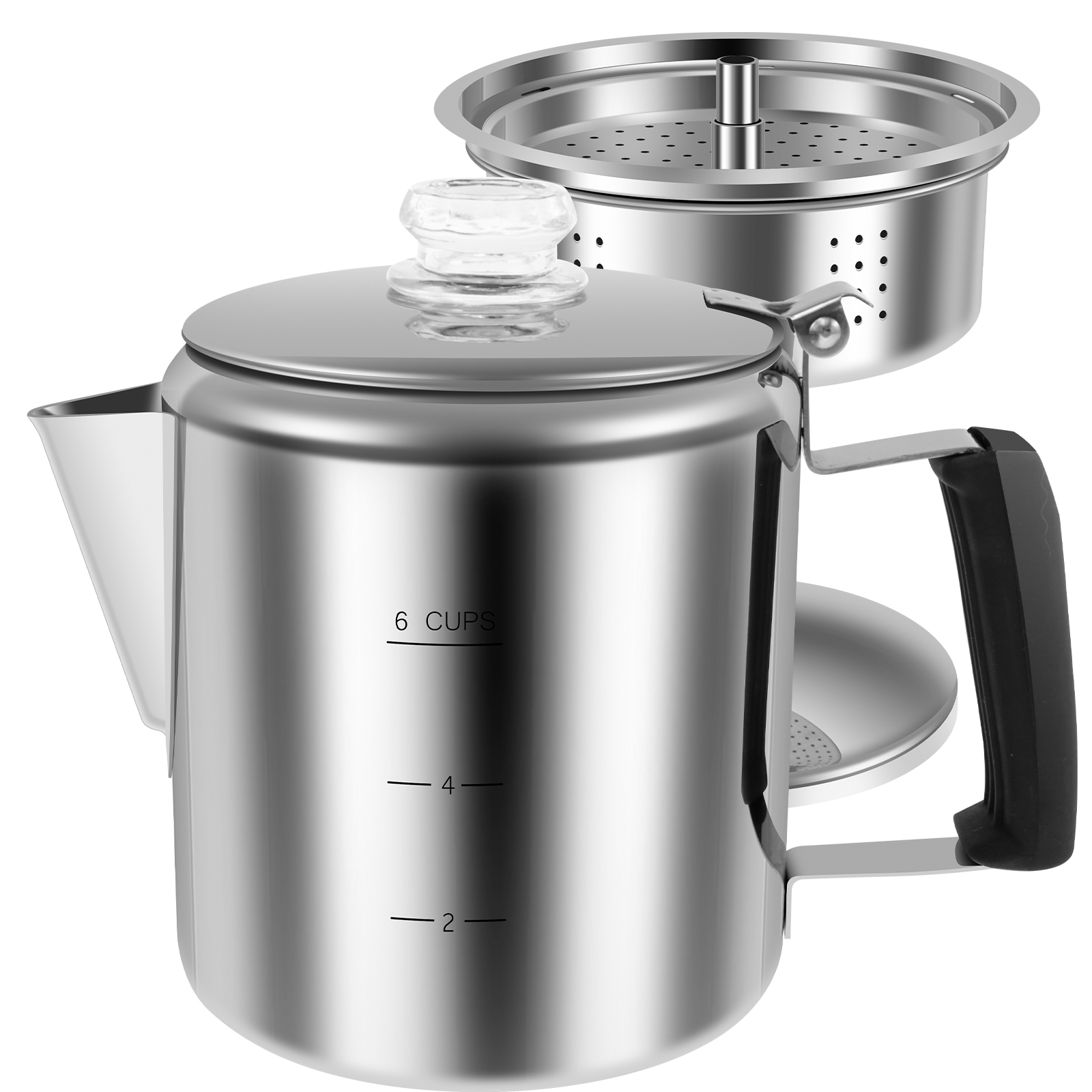 Stainless Steel Coffee Percola - Camp Percolator Coffee 评论和价格