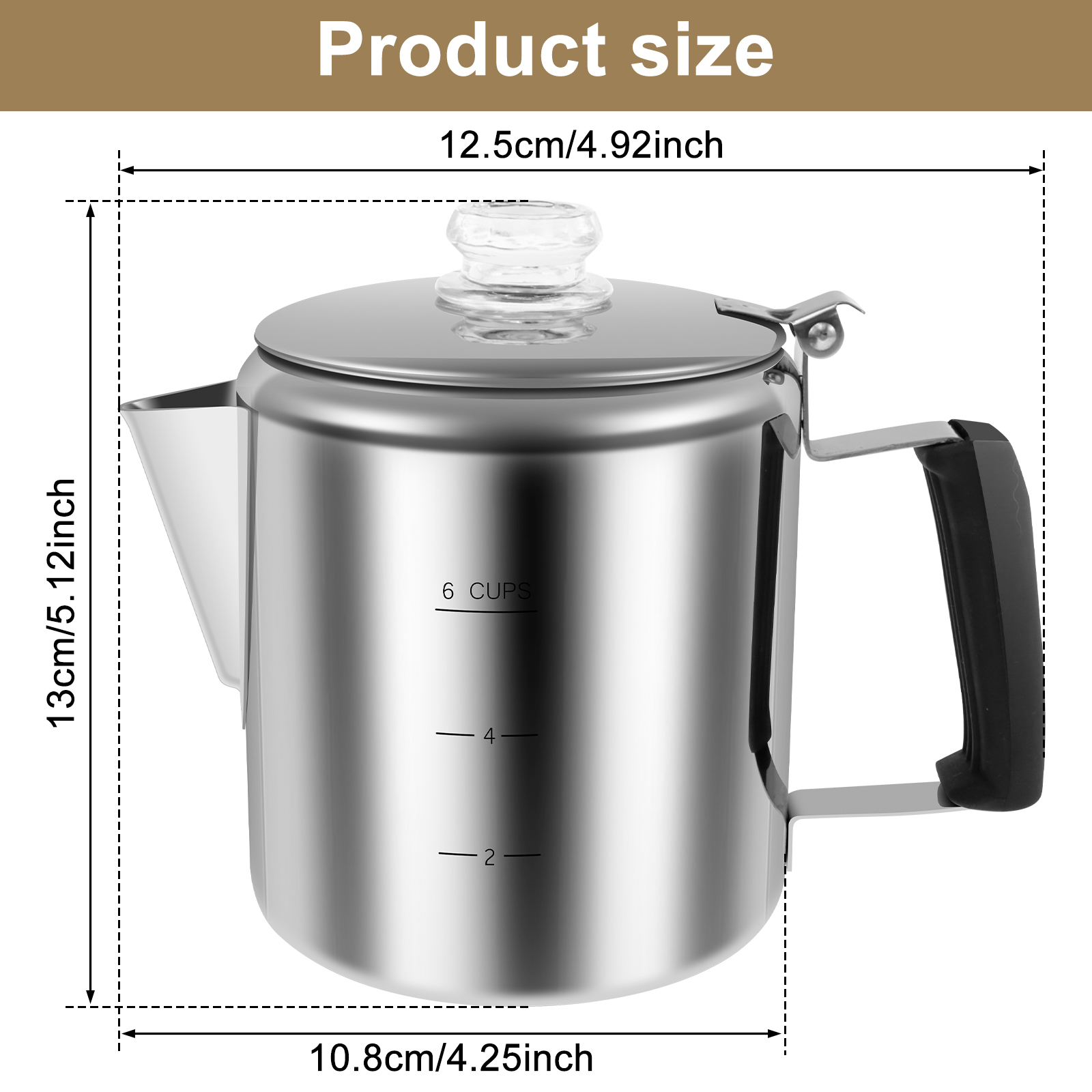 Stainless Steel Coffee Percola - Camp Percolator Coffee 评论和价格