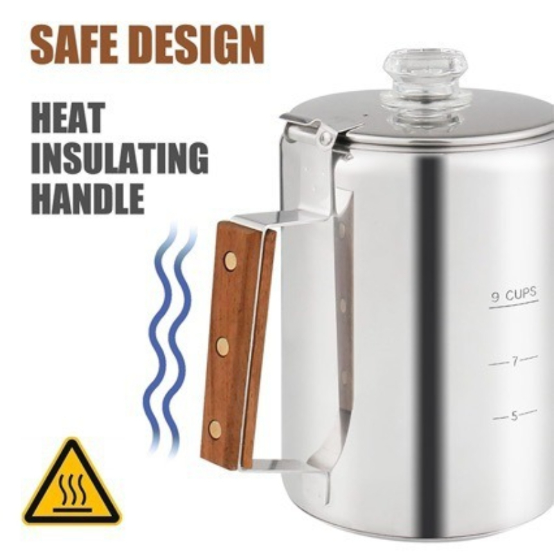 6-Cup 9-Cup 12-Cup Stainless S - Camp Percolator Coffee 评论和价格