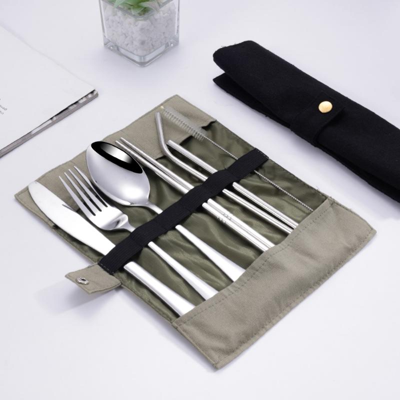 8Pcs/Set Tableware Travel Cutl - Camp Utensil Set 评论和价格