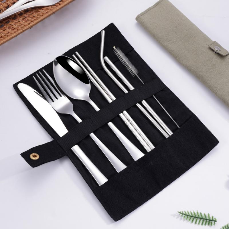 8Pcs/Set Tableware Travel Cutl - Camp Utensil Set 评论和价格