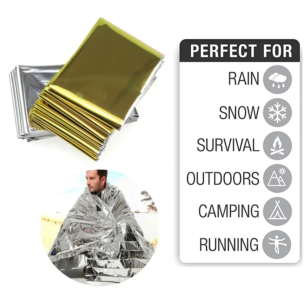 5Pcs Emergency Thermal Blanket - Outdoor Camping Rug Waterproof 评论和价格