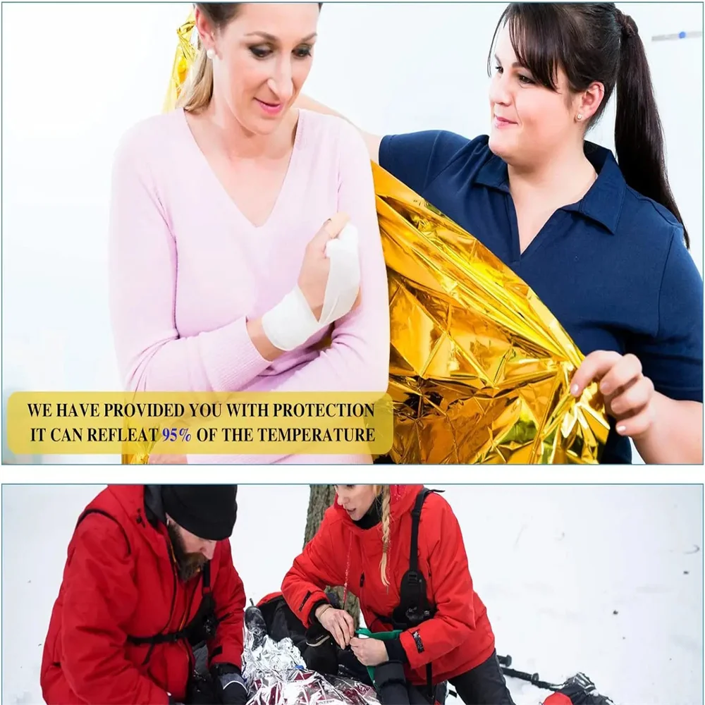 5Pcs Emergency Thermal Blanket - Outdoor Camping Rug Waterproof 评论和价格