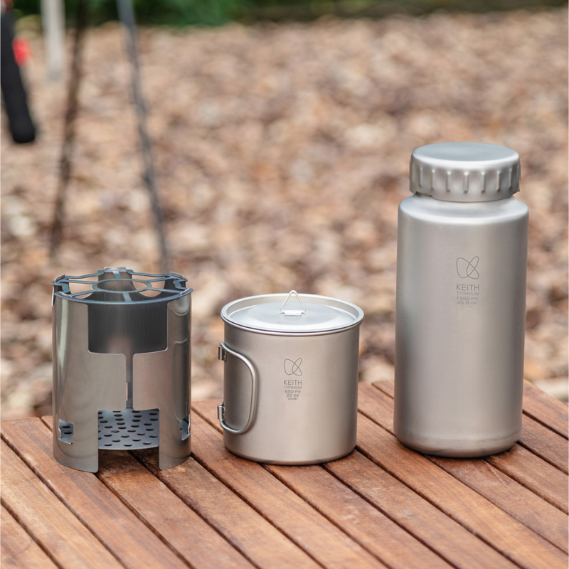 KEITH Pure Titanium Nesting Ca - Outdoor Camping Stove Wood 评论和价格