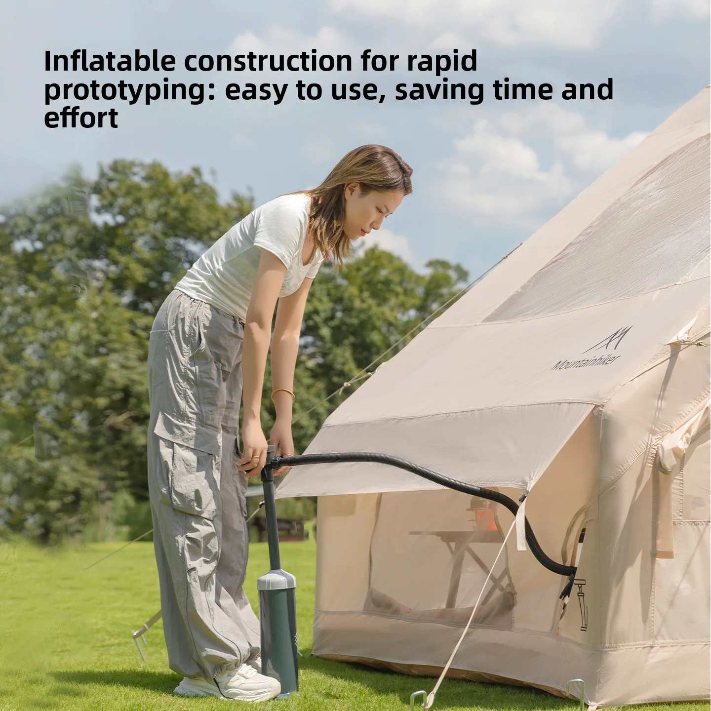 MOUNTAINHIKER Black/Khaki Infl - Outdoor Camping Inflatable Tent 评论和价格