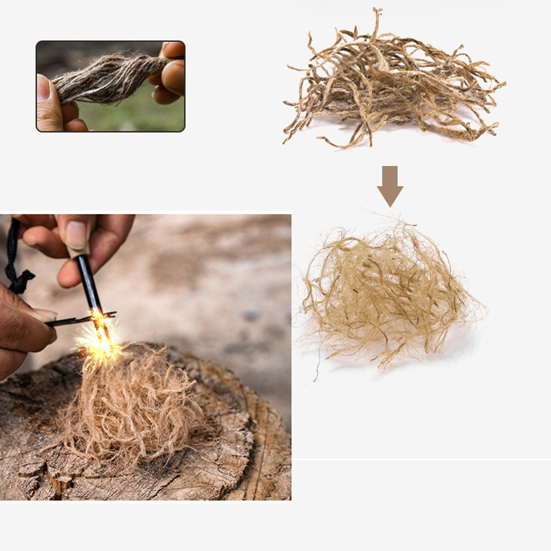 Outdoor Mini Wax Hemp Rope Por - Outdoor Camping Stove Wood 评论和价格