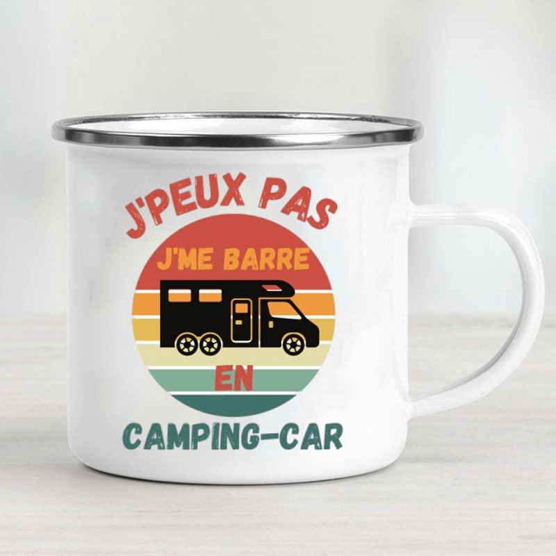Camping Car Enamel Mug Adventu - Outdoor Camping Van 评论和价格