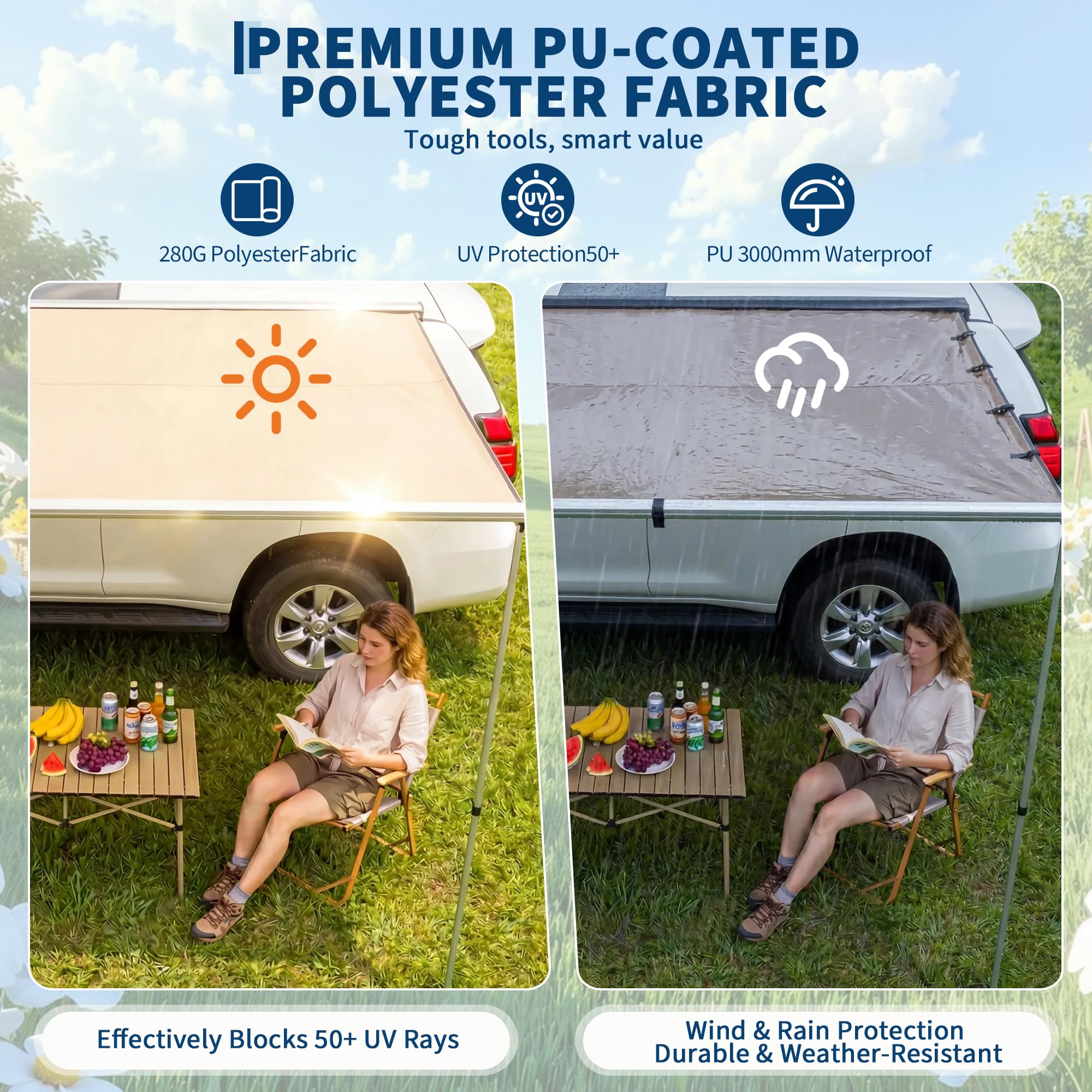 SUV Truck Van Roof Rack Awning - Outdoor Camping Van 评论和价格