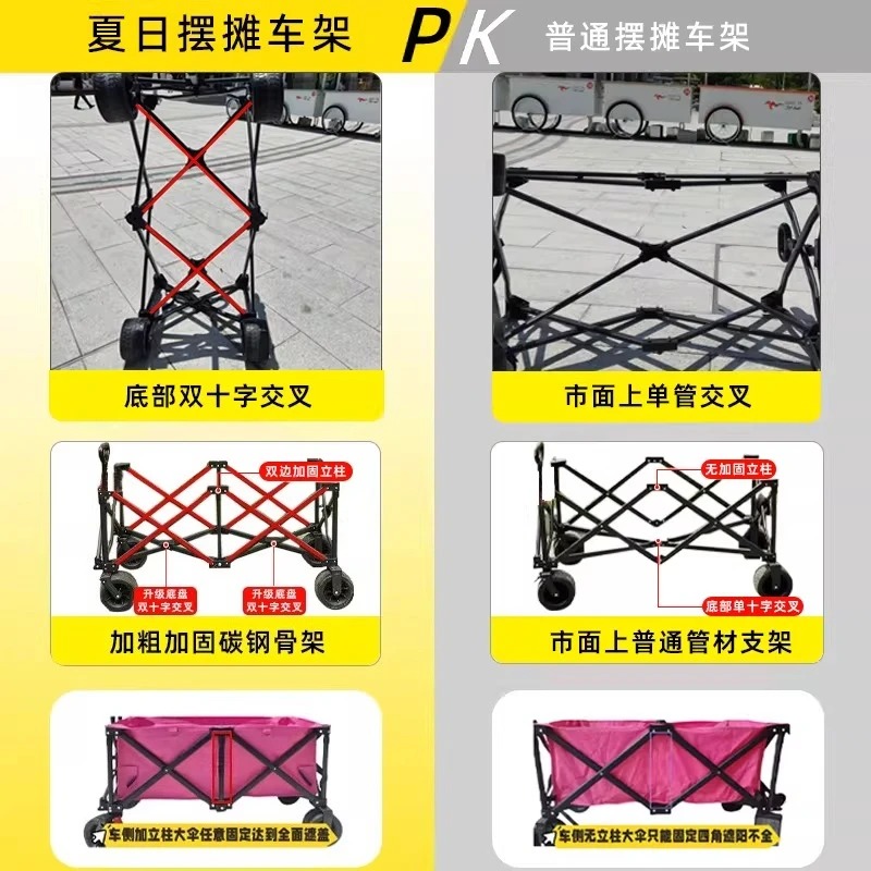 Stall Trolley with Large Table - Outdoor Camping Trolley 评论和价格